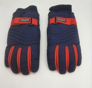 Vintage 90s Thinsulate Blue Red Winter Ski Gloves Men XL Insulated Snow Sports